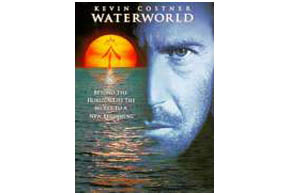 Still shot from the movie: Waterworld.